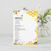 水彩のまわりにフローラ誕生日パーティーメニュー メニュー (スタンド正面)