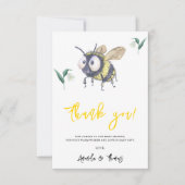 水彩のまわりに感謝してい- サンキューカード (正面)