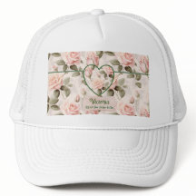 水彩のような優しいピンクのバラと植物