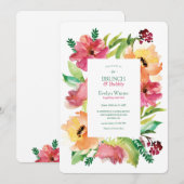 水彩のアネモネの招待状 招待状 (正面/裏面)