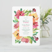 水彩のアネモネの招待状 招待状 (スタンド正面)