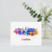 水彩のアヘンスカイライン ポストカード (スタンド正面)