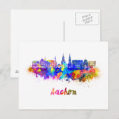 水彩のアヘンスカイライン ポストカード (正面/裏面)