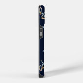 水彩のアンカー ネイビーブルー iPhoneケース (右側面)
