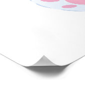 水彩のウインクする赤ちゃんシロクマ ポスター (角)