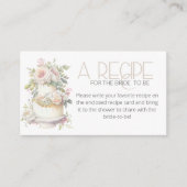 水彩のウェディングケーキ レシピ for the bride エンクロージャーカード (正面)