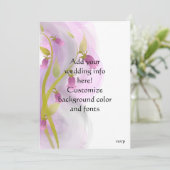 水彩のウェディングセット - ピンクの花 (スタンド正面)