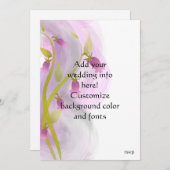 水彩のウェディングセット - ピンクの花 (正面/裏面)