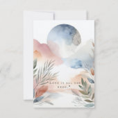 水彩のウェディング招待状 招待状 (裏面)