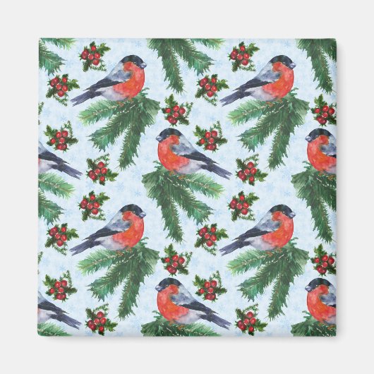 水彩のウグイス マグネット (正面)