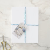 水彩のエレガントなロイヤルボタニークのハイドランジアの花 ギフトタグ (より糸付き)