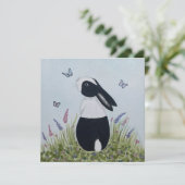 水彩のオランダのウサギ カード (スタンド正面)