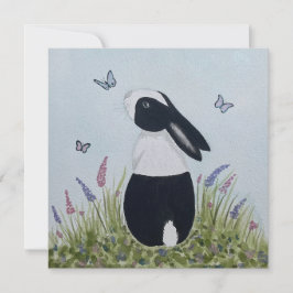 水彩のオランダのウサギ カード