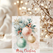 水彩のオーナメント シーズンカード