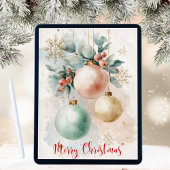 水彩のオーナメント シーズンカード