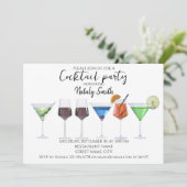 水彩のカクテルパーティー 招待状 (スタンド正面)