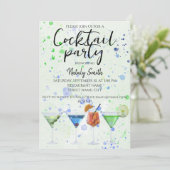 水彩のカクテルパーティー 招待状 (スタンド正面)