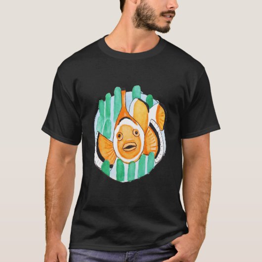 水彩のカッコウハギ Tシャツ (正面)