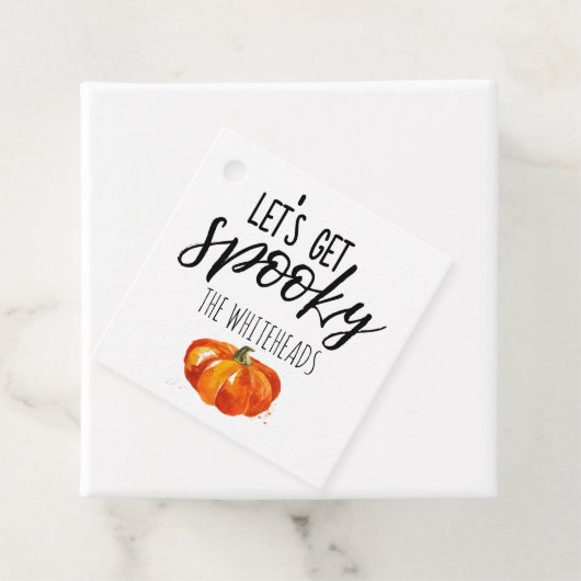 水彩のカボチャ不気味ハロウィーンを手に入れよう フェイバータグ (インサイチュ)