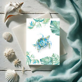 水彩のカメのブランクカード サンキューカード