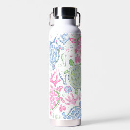 水彩のカメの海洋 ウォーターボトル