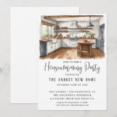 水彩のカントリーキッチン 招待状 (正面/裏面)