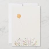 水彩のガチョウとワイルドフラワーの双子ベイビーシャワー 招待状 (裏面)