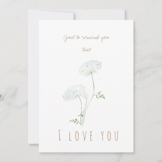 水彩のクイーンアンのレースのグリーティングカード 招待状 (正面)