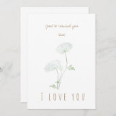 水彩のクイーンアンのレースのグリーティングカード 招待状 (正面/裏面)