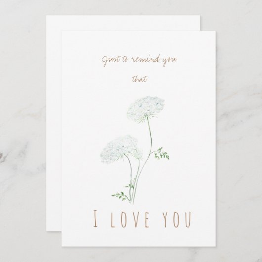 水彩のクイーンアンのレースのグリーティングカード 招待状 (正面/裏面)