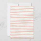 水彩のクラシカルなベビーピンクのシャワー 招待状 (裏面)