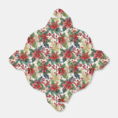 水彩のクリスマス　ポインセチアとホーリー フェイバーボックス (折り畳みなし)