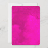 水彩のクロッカス ピンクのペガサス クリスマスカード 招待状 (裏面)