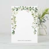 水彩のグリーン | オーダーメイド便箋 (スタンド正面)