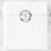 水彩のグリーン | ブライダルシャワー 感謝 ラウンドシール