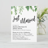 水彩のグリーン　結婚おめでとう 招待状 (スタンド正面)