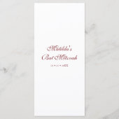 水彩のサボテン花束 ボタニカル バット ミッツヴァ メニュー (裏面)