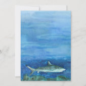 水彩のサメの招待状 招待状 (正面)