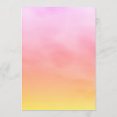 水彩のサンディ・トゥーズ・エンゲージメントパーティー・サンセット 招待状 (裏面)