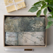 水彩のサンドヒルクレーンの池のデコパージュ 薄葉紙 (ギフト)