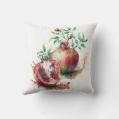 水彩のザクロ クッション (裏面)