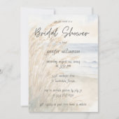 水彩のシーオーツ ブライダルシャワー 招待状 (正面)