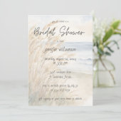 水彩のシーオーツ ブライダルシャワー 招待状 (スタンド正面)