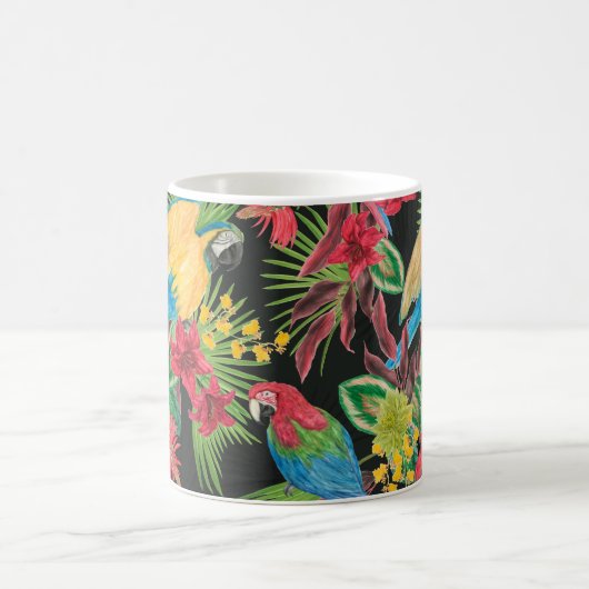 水彩のシ絵画ームレスなパターン コーヒーマグカップ (中央)