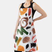 水彩のジオメトリシェイプ。抽象芸術絵画の薬 エプロン (インサイチュ)