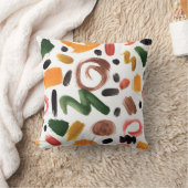 水彩のジオメトリシェイプ。抽象芸術絵画の薬 クッション (ブランケット)