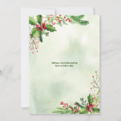 水彩のジングルとミンゲルのクリスマスパーティー 招待状 (裏面)