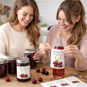 水彩のスイートハート チェリー ラベル オーダーメイド