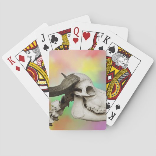 水彩のスカル トランプ (裏面)