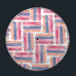 水彩のストライプブラシストロークパターン ダーツボード<br><div class="desc">ドリームビッグデジタルデザイン</div>